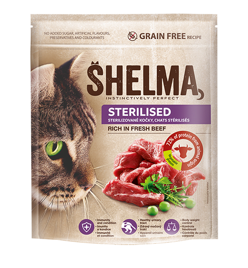 SHELMA STERILISED Wołowina 0,75kg