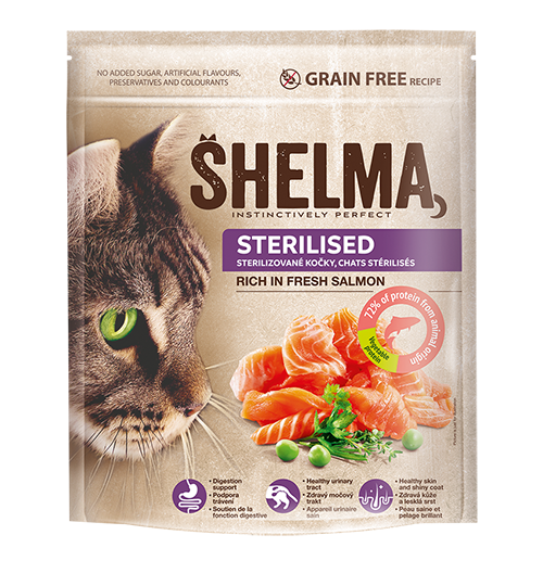 SHELMA STERILISED Łosoś 0,75kg