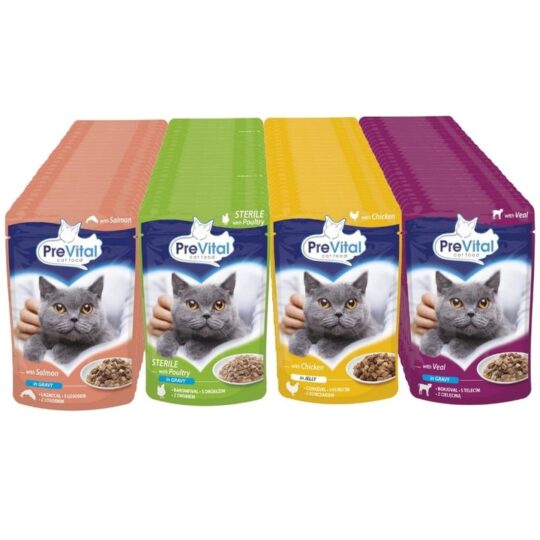 PreVital 96-PACK Łosoś-Kurczak-Cielęcina-Drób